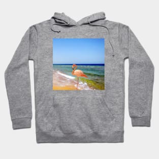 Flamingo On The Beach Hoodie